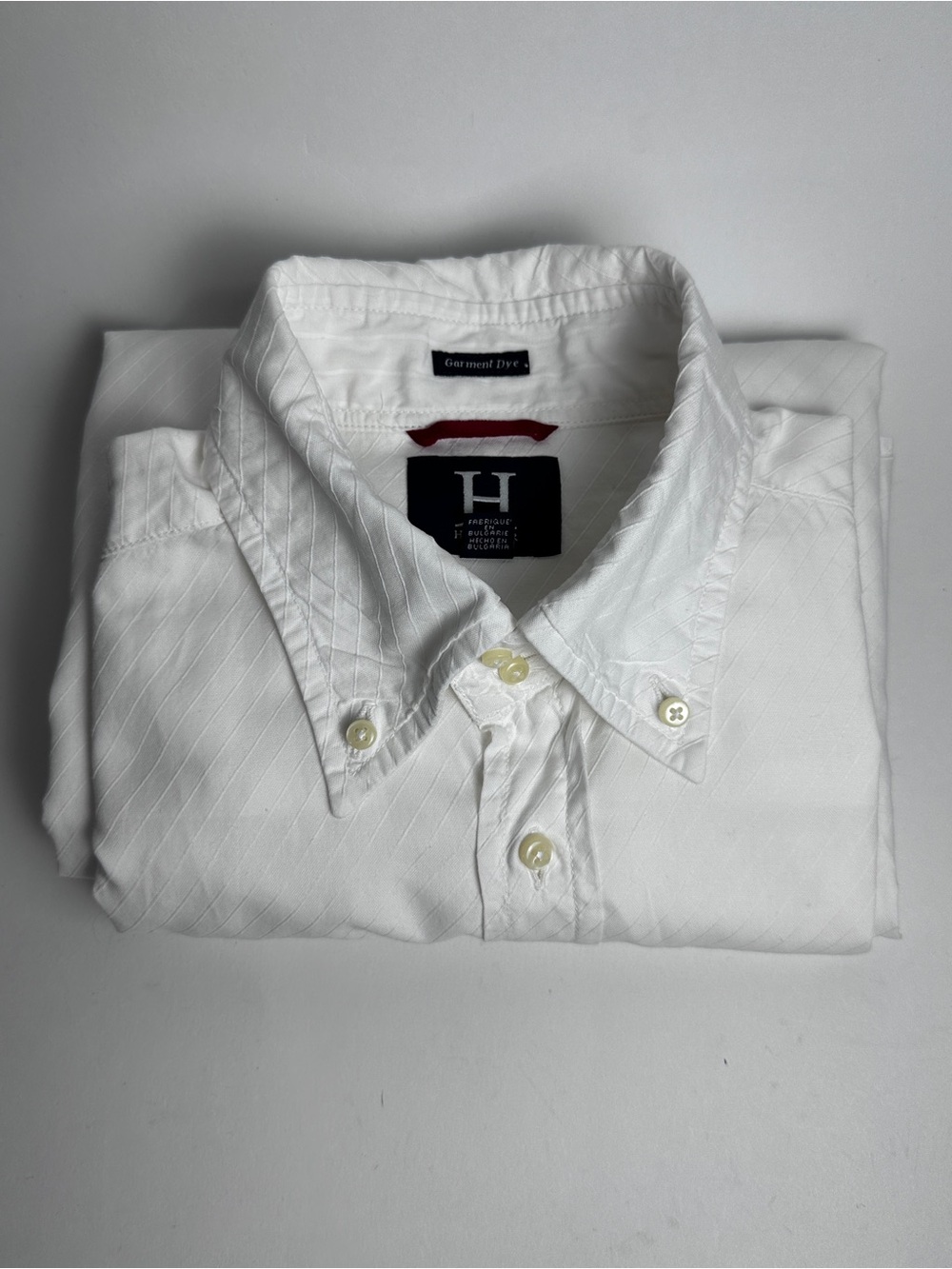 Vintage Y2K H Hilfiger Men's White Button Down Shirt M 2004 Tommy Hilfiger